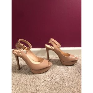 Jessica Simpson Nude Patent Platform Heel